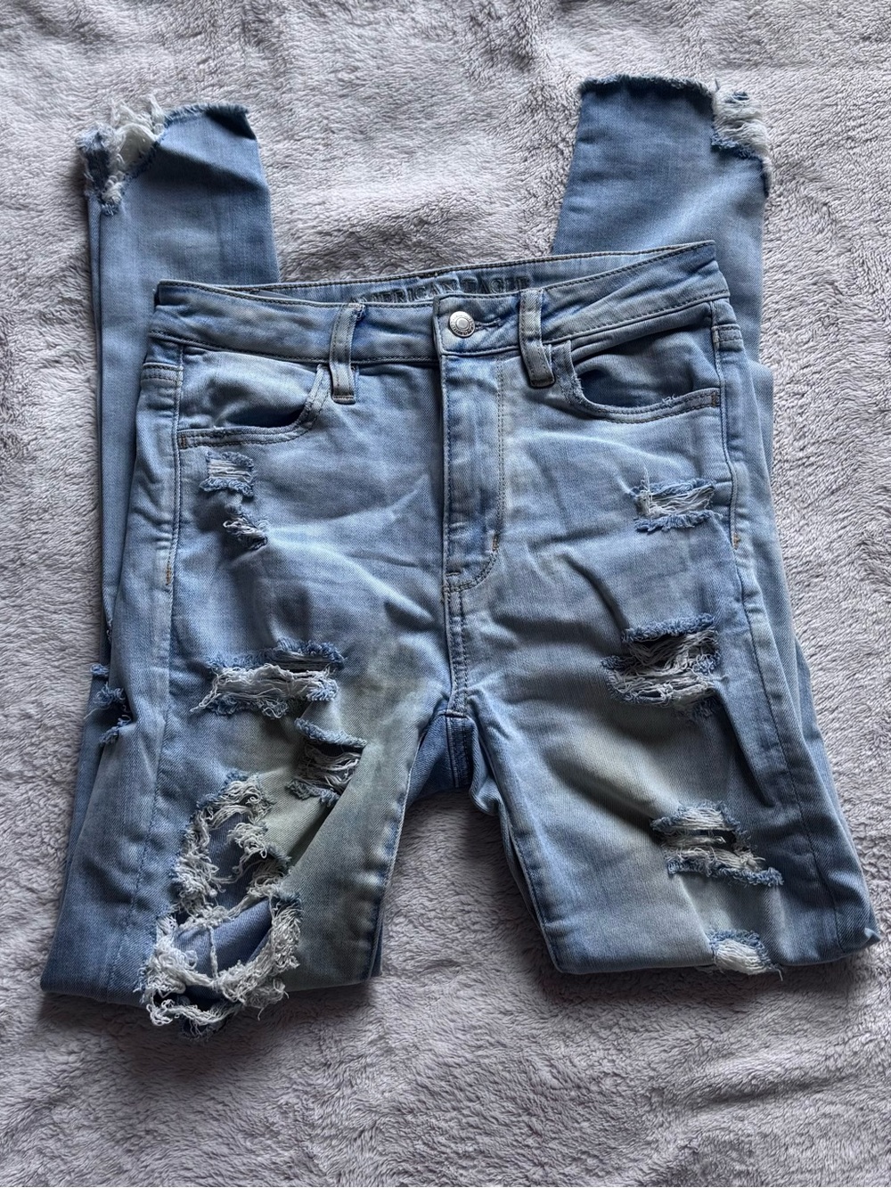 American Eagle Outfitters Light Blue Stretch Skinny Jeans